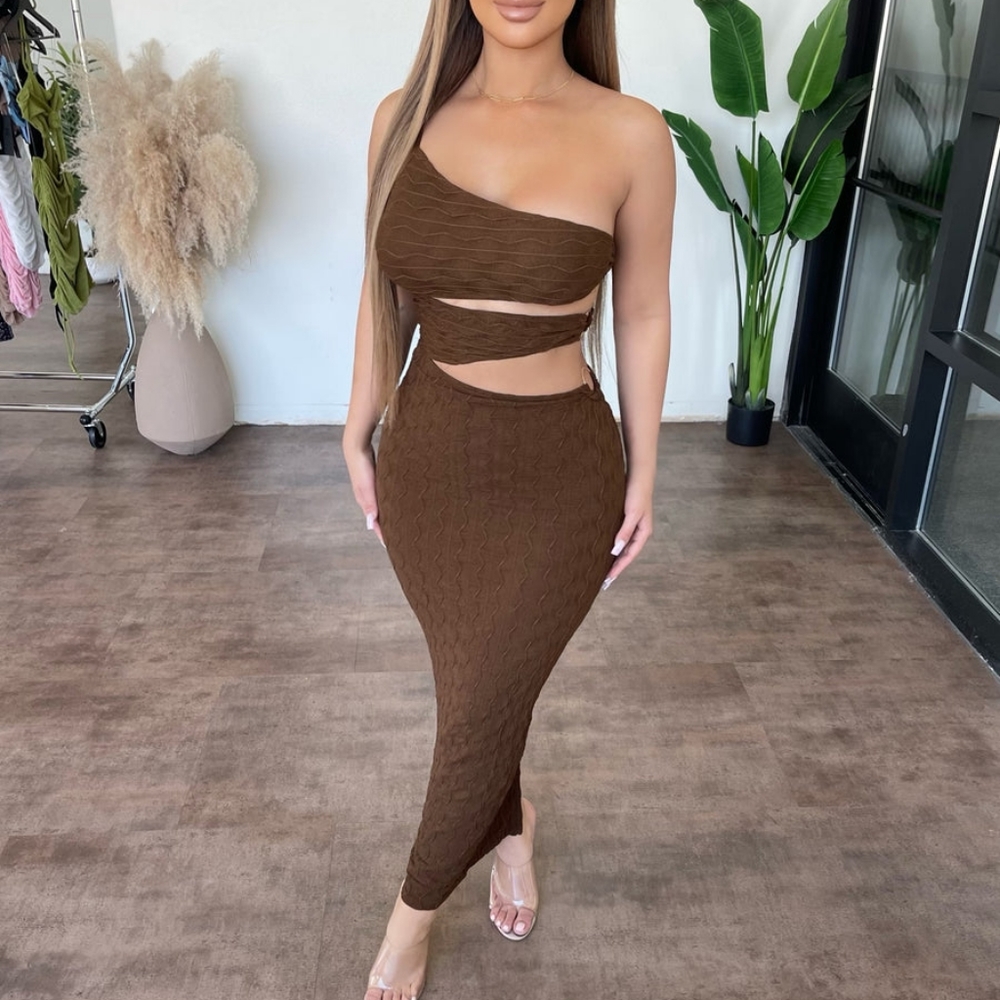 Alyson night - Brown maxi dress
